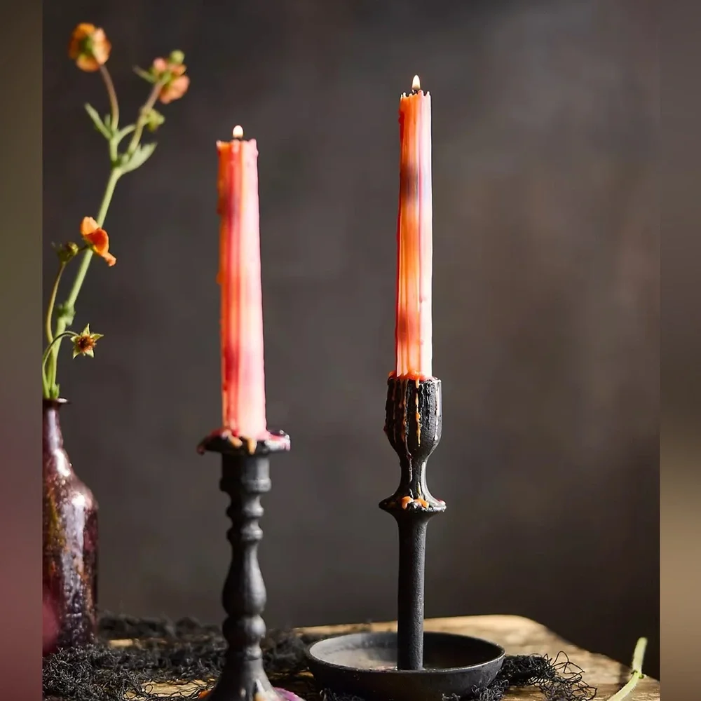 Anthropologie Spooky Drip Taper Candles, Set of 2